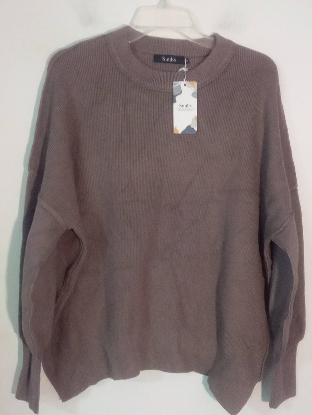 Sunbs Slouchy Sweater Medium NWT Oversized Ribbed Knit